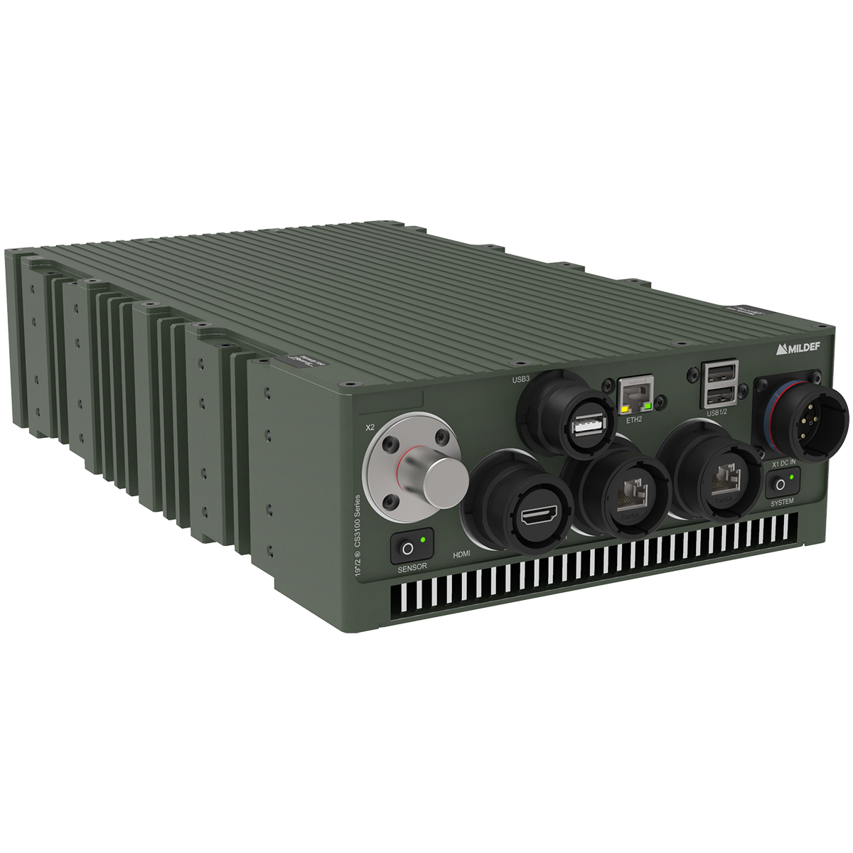 MilDef CS3100 Series rugged computer with NVIDIA graphics for tactical edge workloads