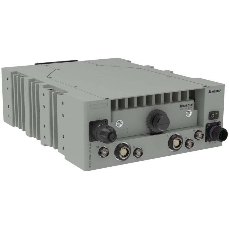 MilDef HDM1100 Series rugged docking station for mCS computer module integration