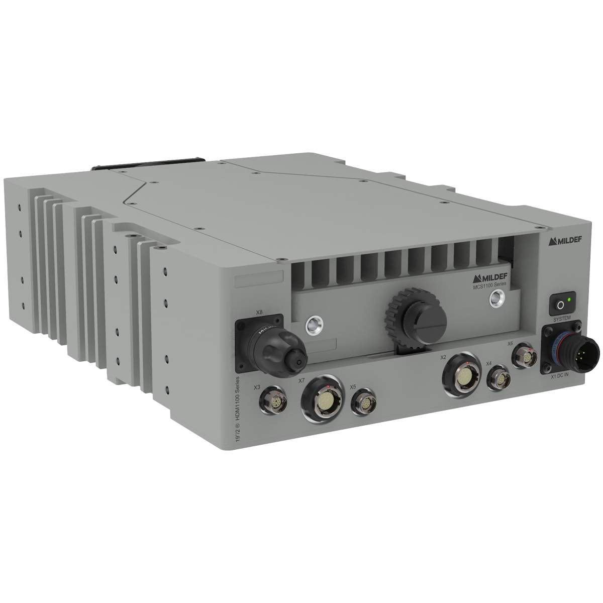 MilDef HDM1100 Series rugged docking station for mCS computer module integration
