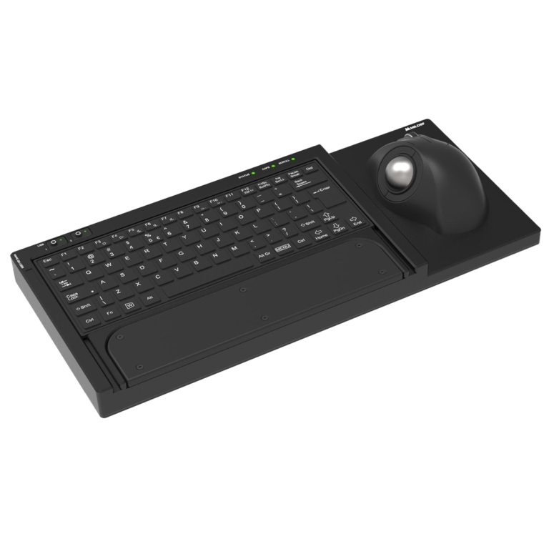 MilDef KBD1100 Series rugged military keyboard with integrated trackball