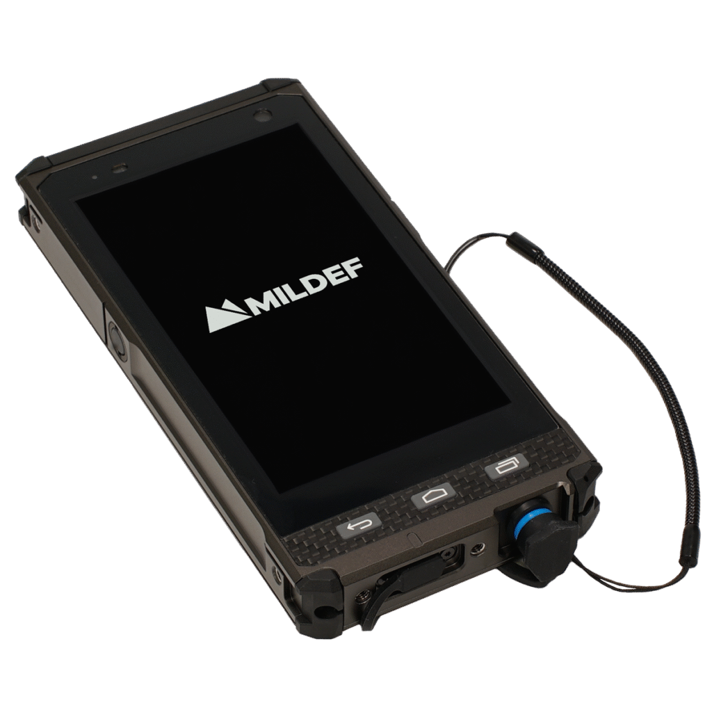 MilDef DF10 fully rugged Android handheld with 5.7 inch display and IP67 protection