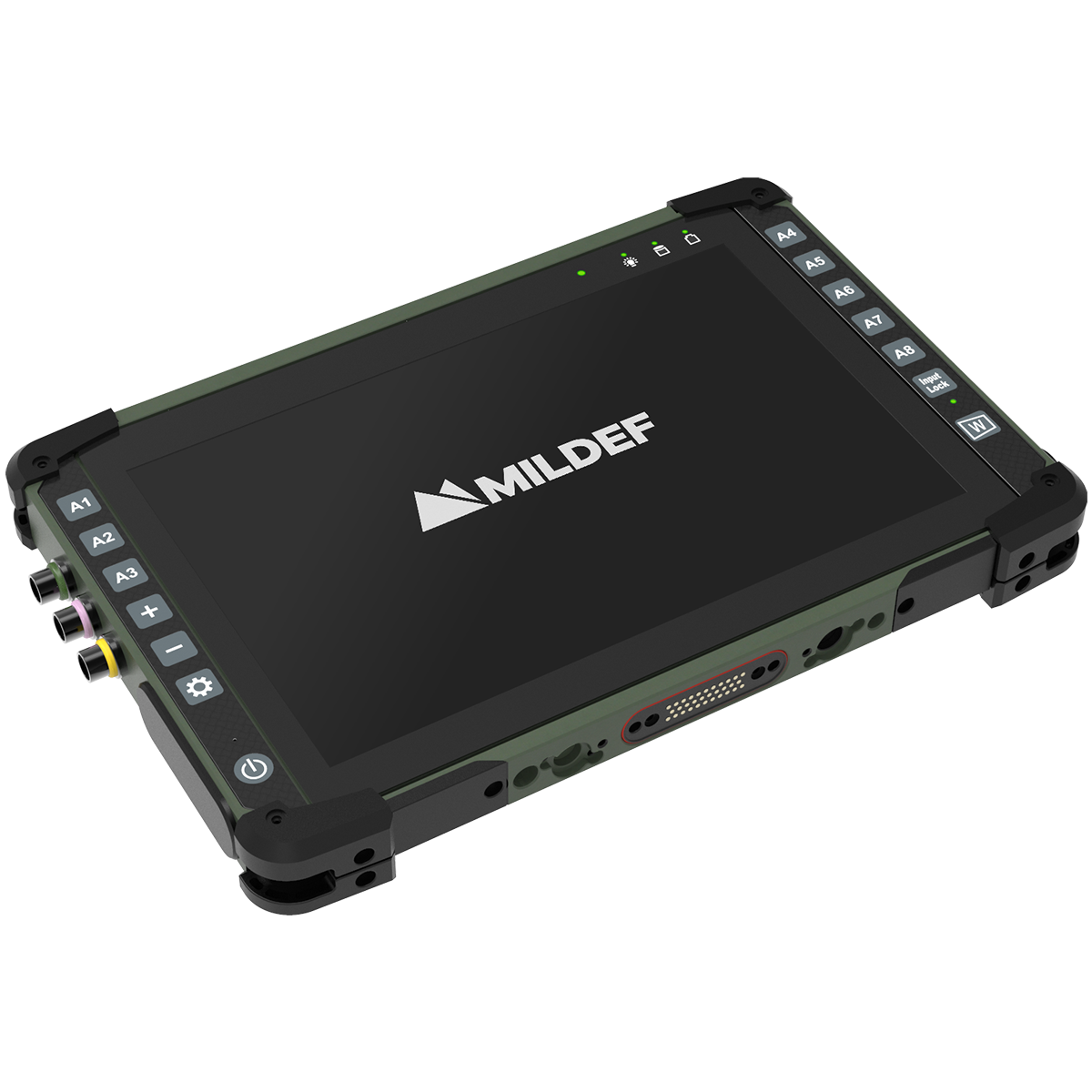 MilDef DS16P ultra-rugged Windows tablet with high-brightness display