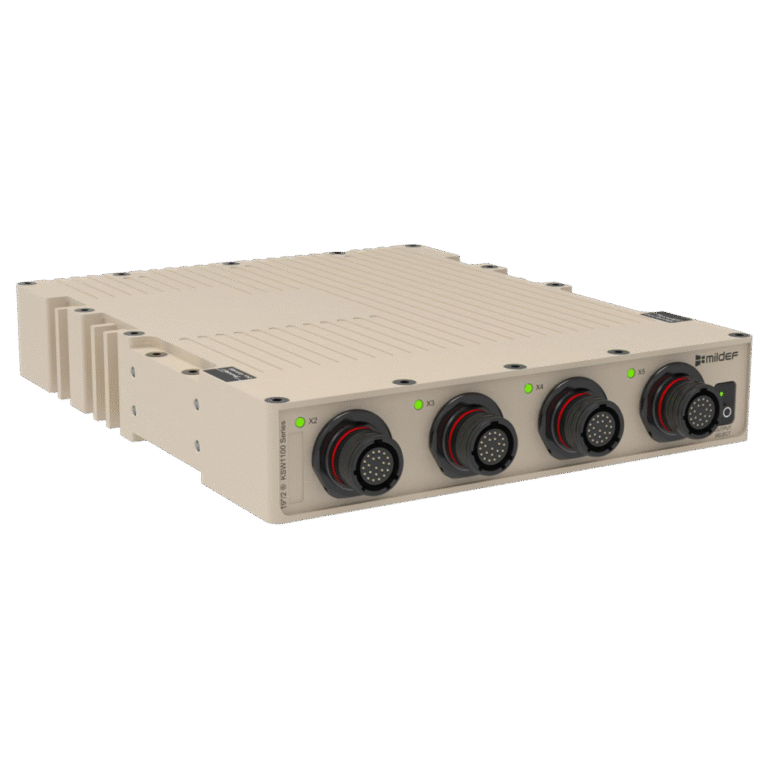 MilDef KSW1100 Series rugged KVM switch for DVI and USB control