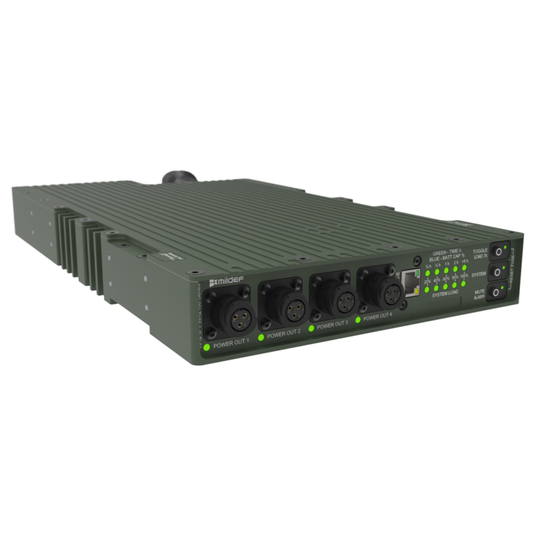 MilDef PWR2100 Series compact power distribution unit with integrated UPS