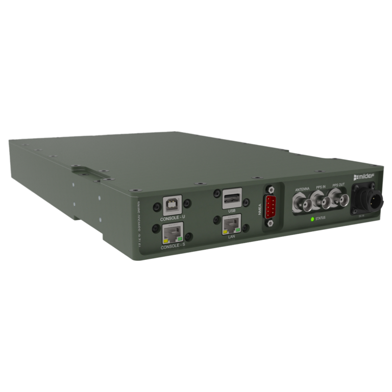 MilDef SSW500 Series rugged NTP time server in compact 19”/2® form factor