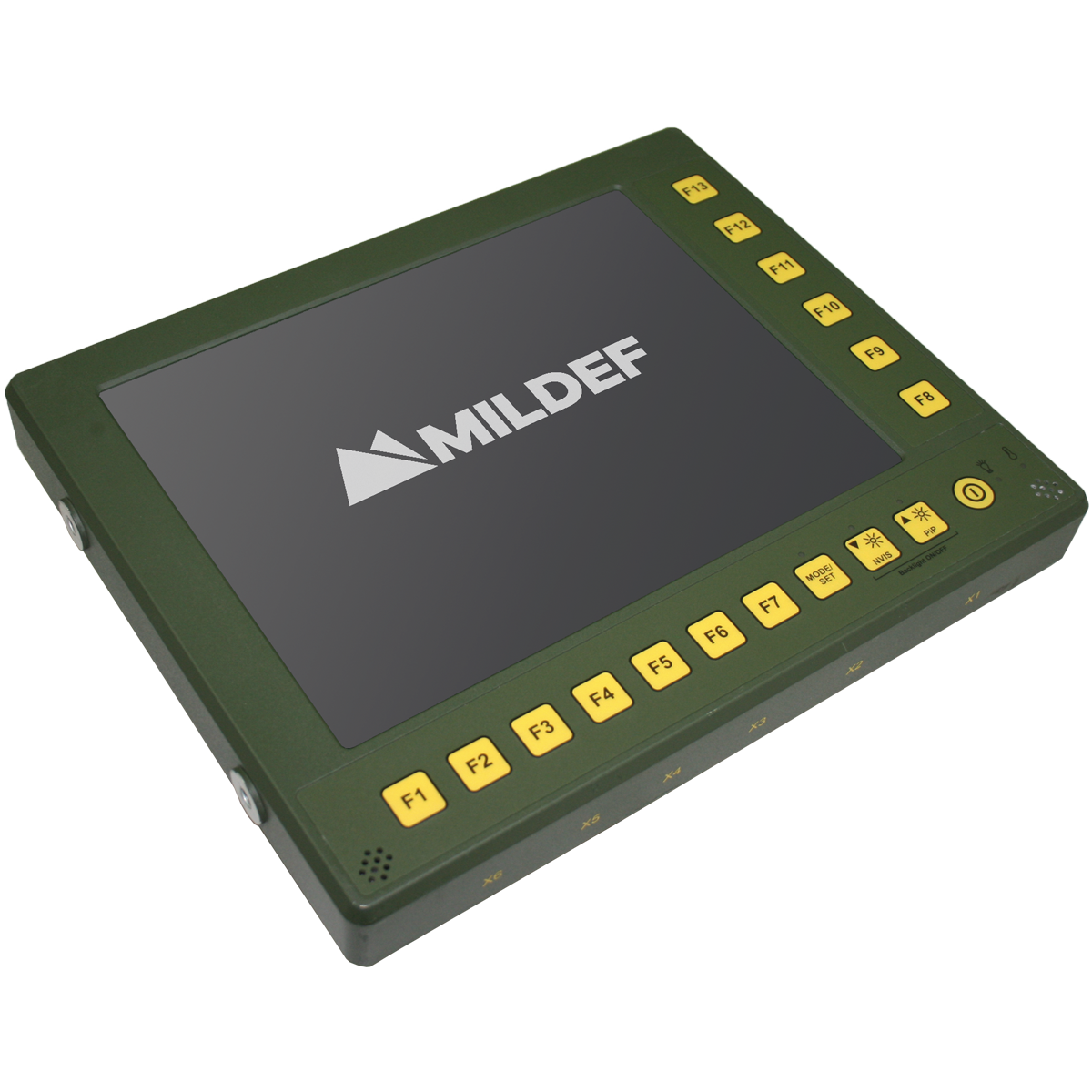 MilDef RD10D rugged 10.4 inch operator display with resistive touch for tactical vehicles and defense platforms
