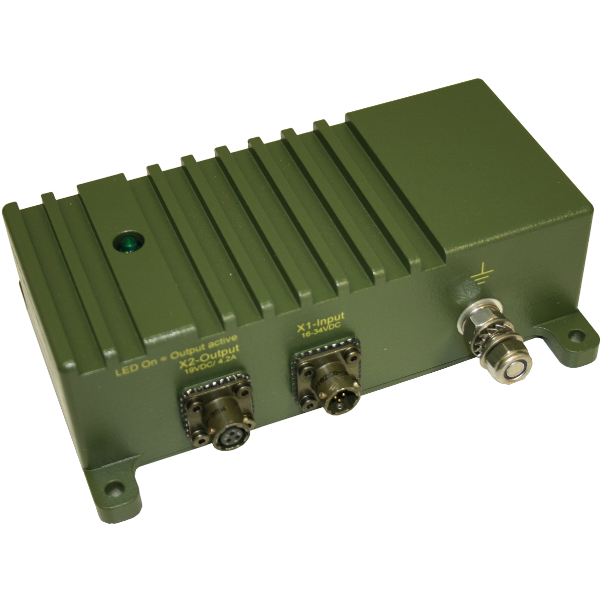 MilDef ROD 04 rugged DC/DC vehicle converter for protected defense platforms and communication systems